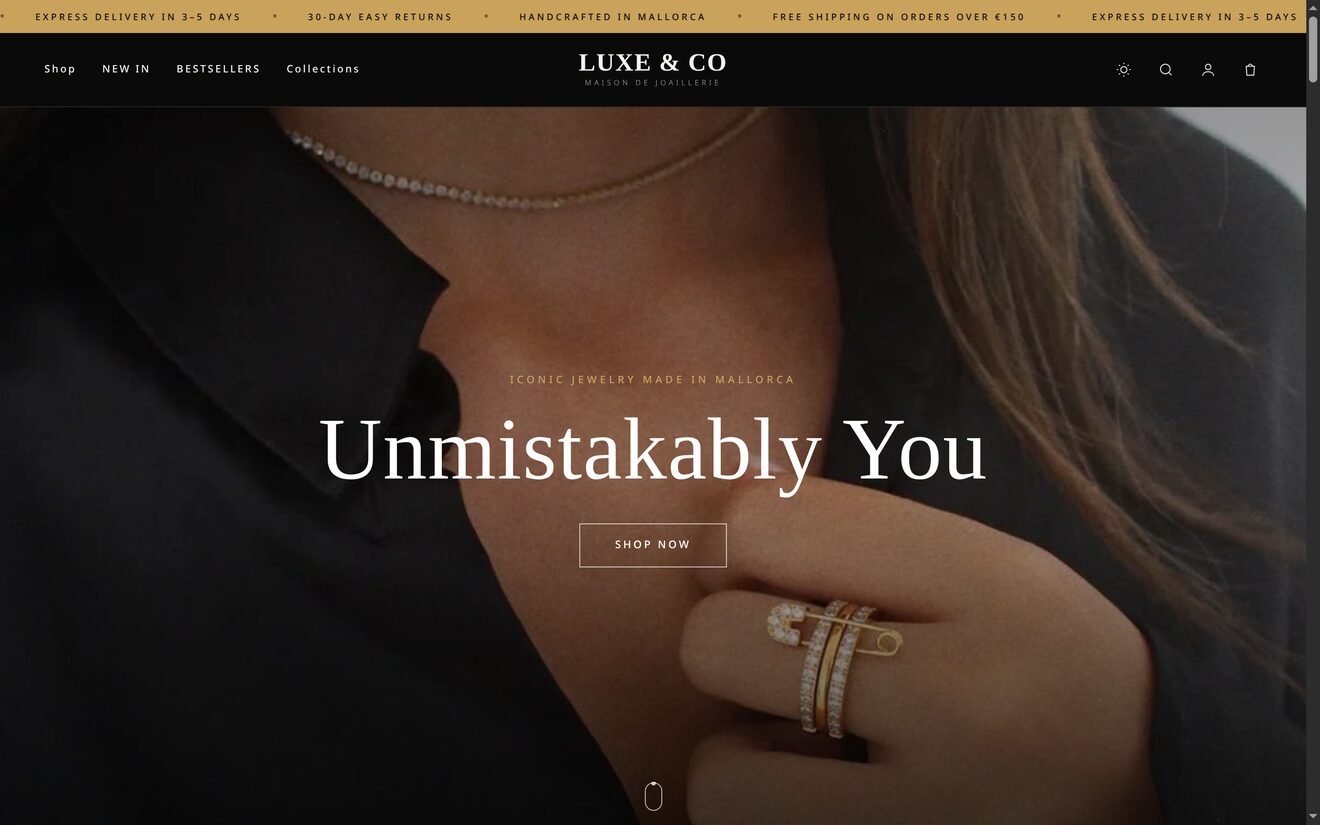 LUXE & CO, live site